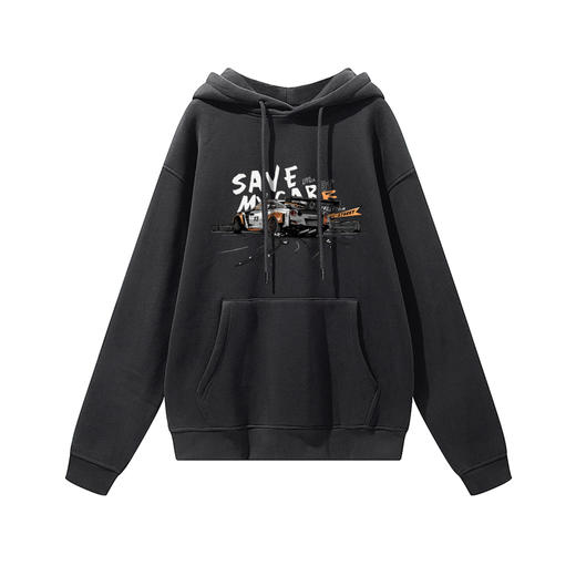 日产GTR经典赛道之王图案印花抓绒卫衣宽松带帽套头衫潮男欧美风 NMT-1777 商品图2