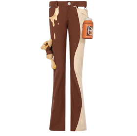 预售| 13DE MARZO泡泡玛特联名帕尔达熊罐装咖啡波浪线长裤 .潮快闪[福利品]