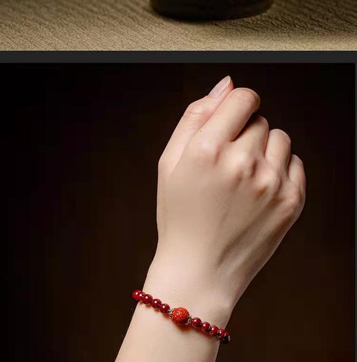 紫金手链朱砂手串 10mm 红色手链 首饰饰品礼物 商品图1
