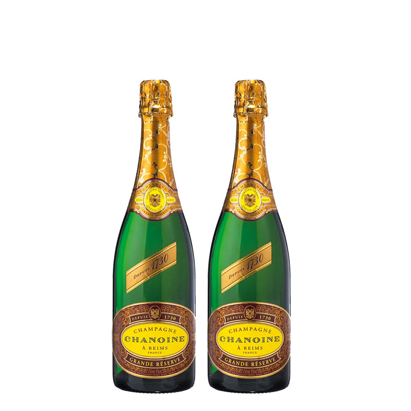 【双支特惠装】喜奈香槟 Champagne Chanoine Reserve Brut  375ml*2
