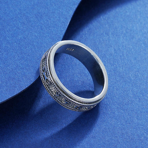 子佩集S925银【禅诵真言】戒指【CY703833】男士2111 商品图5