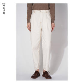 S4臣禾【100%棉】撞色线锥形裤K211060503【奥莱】