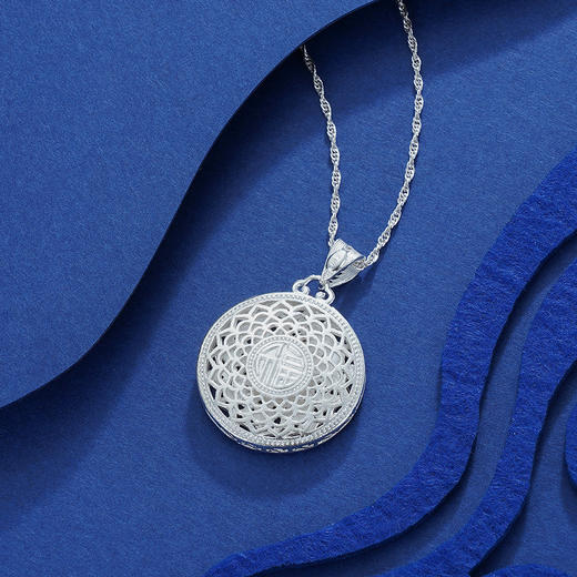 子佩集S990银【八吉祥】吊坠【MXDZ005】(不含链)花丝八宝2406 商品图3