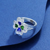 子佩集S990银【冰质蓝心】戒指【MXJZ004】花丝珐琅彩2111 商品缩略图1