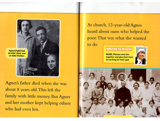 美国国家地理分级阅读读物 特蕾莎修女 英文原版 National Geographic Kids Readers L1 Mother Teresa 英文版 进口书 商品图1