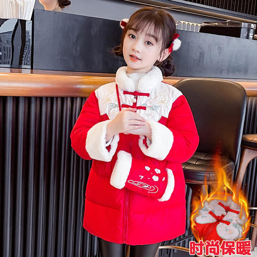 SYCB-唐装旗袍女童汉服古装仙冬装加棉加厚 商品图3