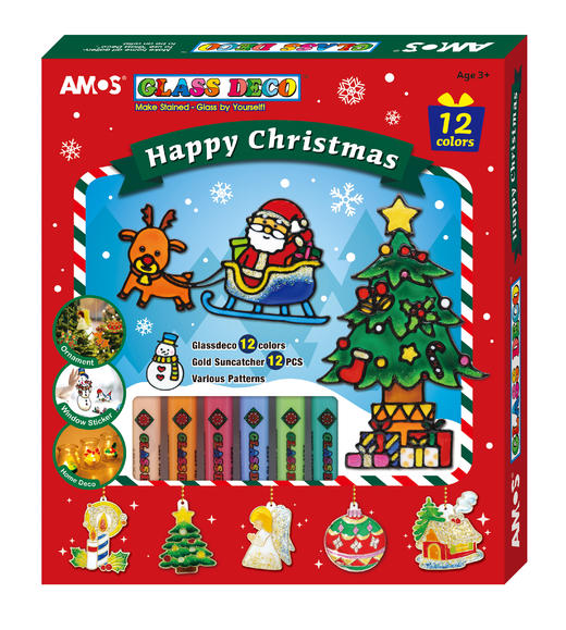 韩国进口 AMOS 儿童免烤玻璃胶画颜料 DIY 胶画套装 商品图8