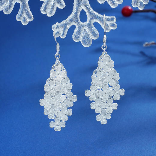 子佩集S990银【凌摇】耳环【QFES015】花丝2111 商品图1