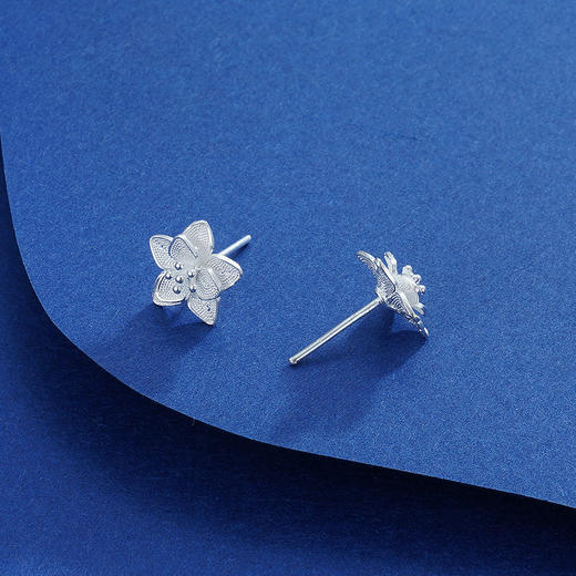 子佩集S990银【傲妍】耳钉【MXED001】花丝2111 商品图5