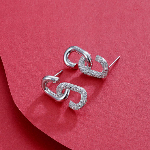 子佩集S925银【双生扣】耳钉【Z13568】2111 商品图6