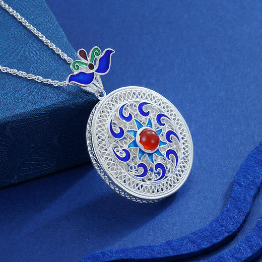 子佩集S990银【涅槃丹】吊坠【QFDZ024】(不含链)花丝珐琅彩2111 商品图2
