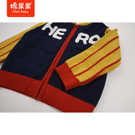 商场同款棉果果春季男童纯棉线提花对开毛衣M112161522066 商品图5