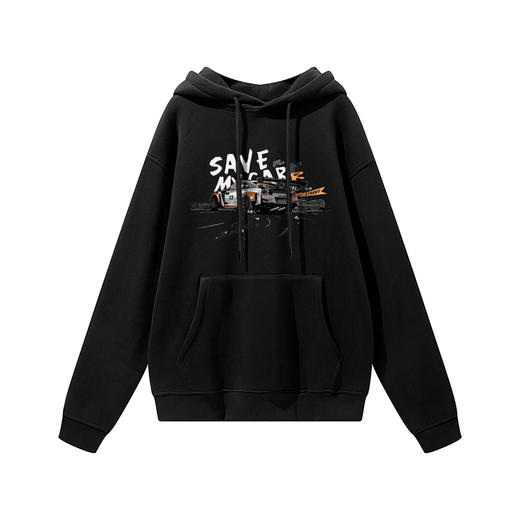 日产GTR经典赛道之王图案印花抓绒卫衣宽松带帽套头衫潮男欧美风 NMT-1777 商品图0