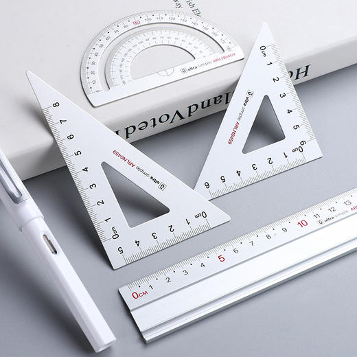 晨光铝合金套尺ARLN0459文具学生尺子四件套15厘米测量工具（颜色随机） 商品图5