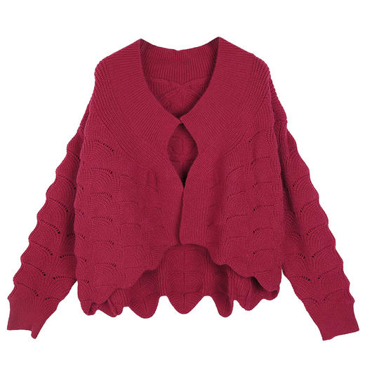 秋冬必备 |掌上明珠复古毛衣 |  枣红色温婉  黑色百搭 | 现货加急发 商品图10