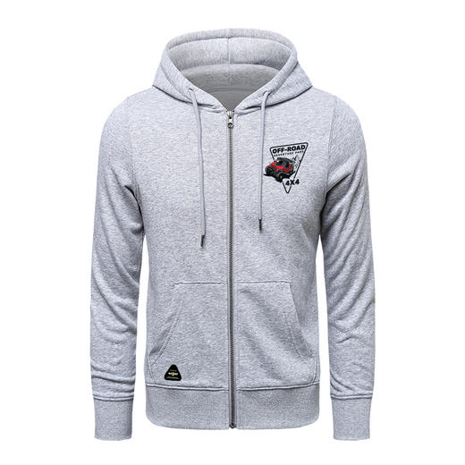 offroad越野图案印花4X4简约拉链带帽外套男士青年日常户外休闲服 NMT-1770 商品图0