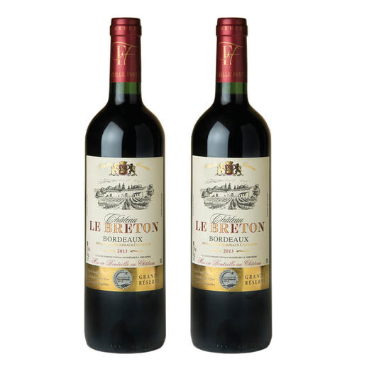 【双支特惠装】乐蓓桐城堡红葡萄酒 Chateau Le Breton, Bordeaux 2*750ml 商品图0
