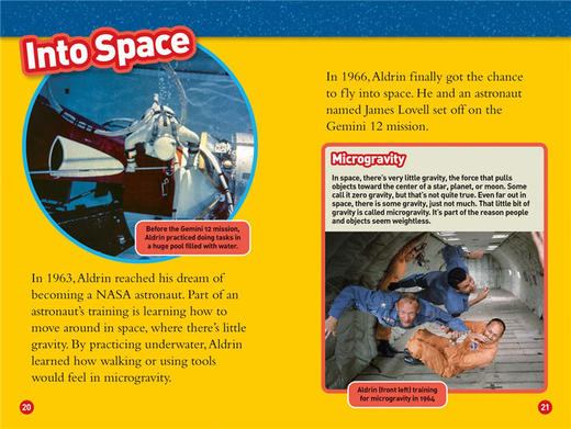 美国国家地理分级读物 航天员奥尔德林 英文原版 National Geographic Readers level 3 Buzz Aldrin 英文版 进口英语书 商品图2
