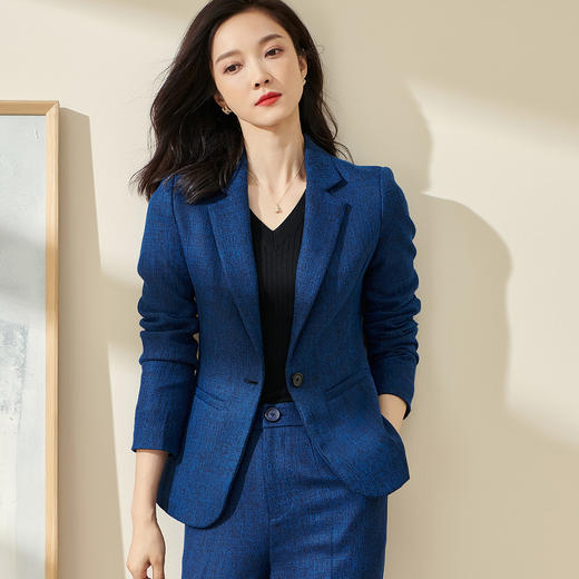 米思阳气质小西装女2026春季新款时尚通勤OL修身显瘦职场外套2359 商品图0