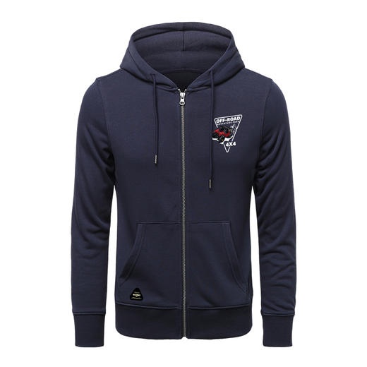 offroad越野图案印花4X4简约拉链带帽外套男士青年日常户外休闲服 NMT-1770 商品图3