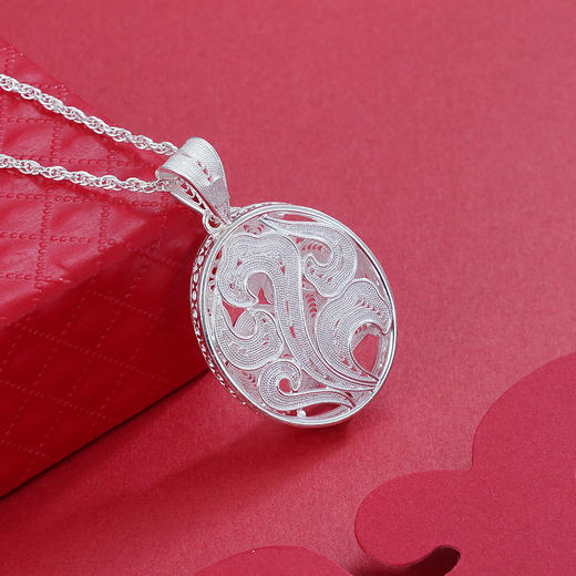 子佩集S990银【结香】吊坠【QFDZ017】(不含链)花丝2111 商品图5