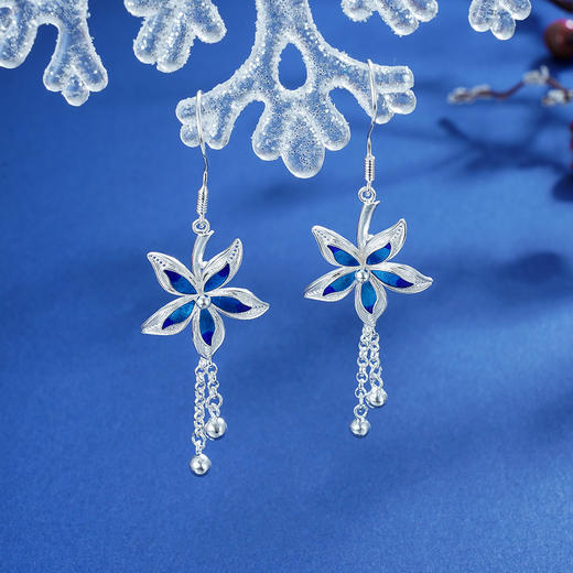 子佩集S990银【雅蕊】耳环【QFES017】花丝珐琅彩2111 商品图1