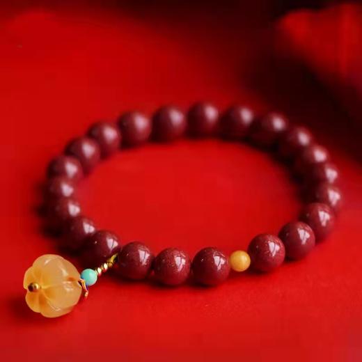 紫金砂蜜蜡手串手链 10mm 朱砂手串红色红手链 首饰饰品礼物 商品图0