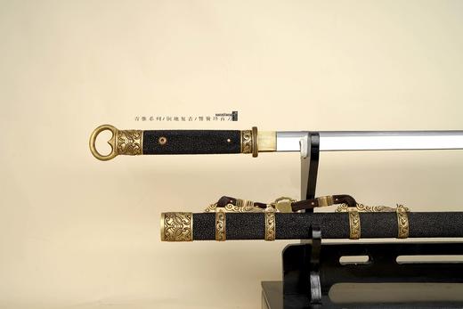 三希堂  青骓系列  手锻乌兹钢环首  未开刃 商品图6