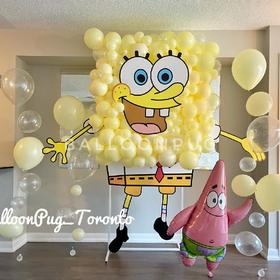 海绵宝宝气球布置