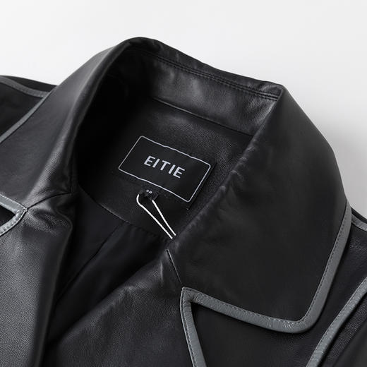 EITIE爱特爱冬季新款气质修身显瘦中长款羊皮革大衣皮衣6893507 商品图3