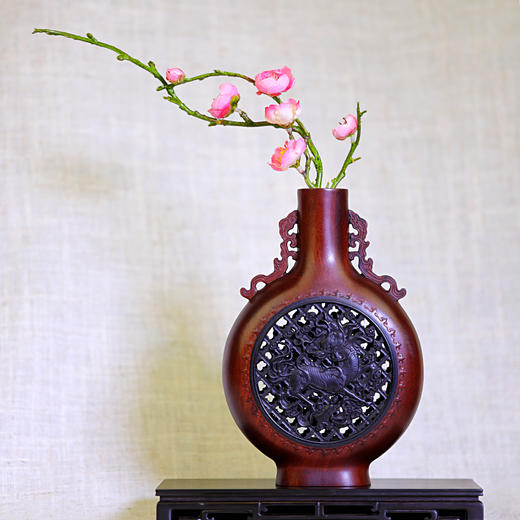麒麟献瑞°酸枝花瓶 商品图1