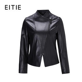 EITIE爱特爱冬季新款个性帅气纯色短款皮衣短外套6893523