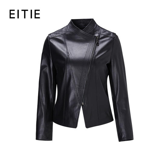 EITIE爱特爱冬季新款个性帅气纯色短款皮衣短外套6893523 商品图0