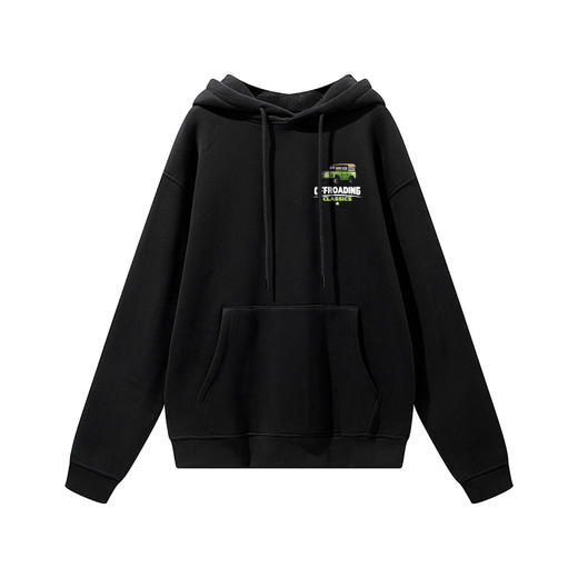 经典路虎复古车印花男士oversize大码带帽套头抓绒卫衣团队定制衫 NMT-1769 商品图2