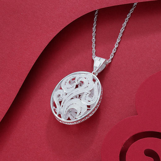 子佩集S990银【结香】吊坠【QFDZ017】(不含链)花丝2111 商品图2