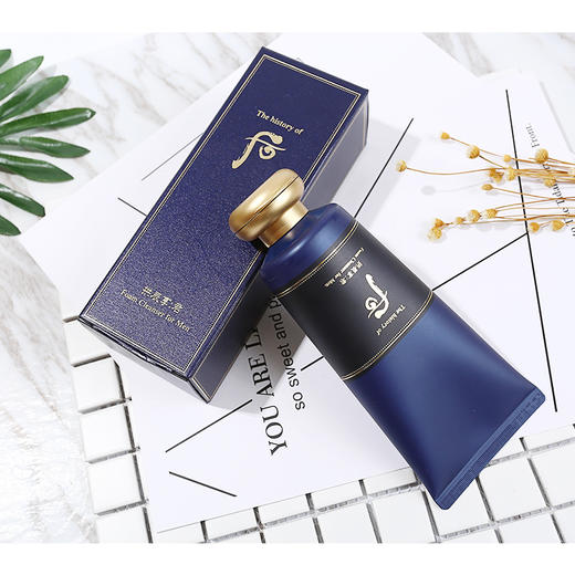 韩国WHOO后男士洗面奶拱辰享君新款泡沫洁面乳深层清洁控油180ml 商品图4