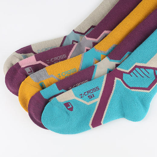 zealwood赛乐滑雪袜男女保暖美丽诺羊毛长筒高筒毛巾底专业运动袜 商品图3