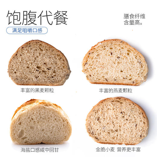 吾双全麦黑全麦法式面包冷冻面团无油早晚西餐燕麦餐包面包预制品 商品图4