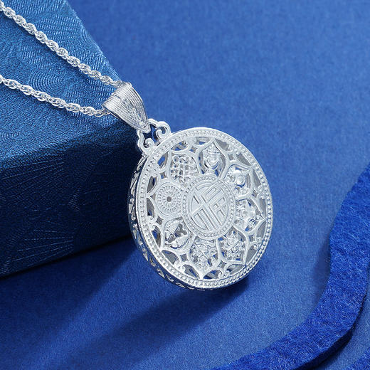 子佩集S990银【八吉祥】吊坠【MXDZ005】(不含链)花丝八宝2406 商品图4