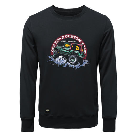 自由基地潮流硬派越野个性印花图案卫衣圆领套头毛圈卫衣青年队服 NMT-1768 商品图1