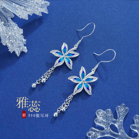 子佩集S990银【雅蕊】耳环【QFES017】花丝珐琅彩2111