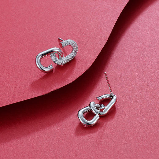 子佩集S925银【双生扣】耳钉【Z13568】2111 商品图3