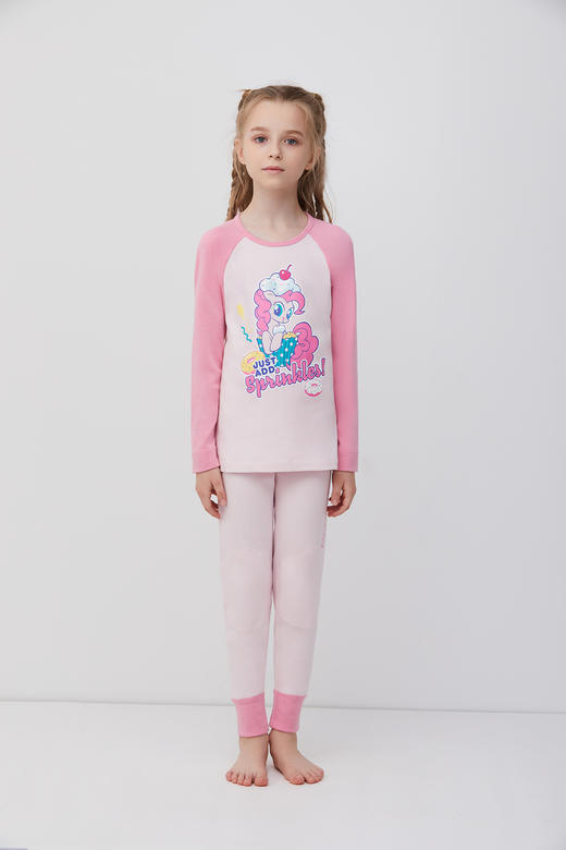 天空之城-AIMER KIDS-小马宝莉暖阳发热单层秋衣裤打底保暖衣裤 商品图0