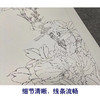 【四条屏】李晓明工笔画白描底稿牡丹临摹勾线花鸟线稿KA34 商品缩略图4