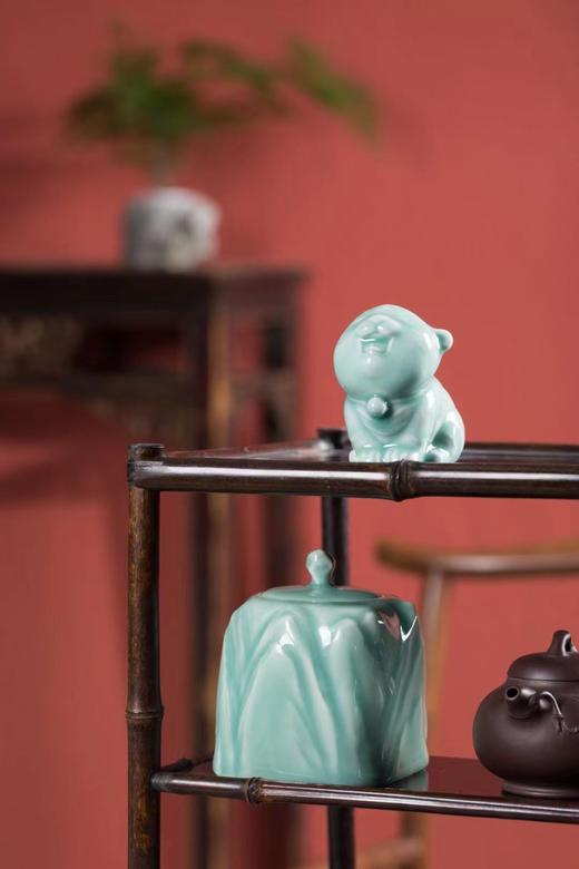 萌虎下山摆件+茶叶罐 商品图1