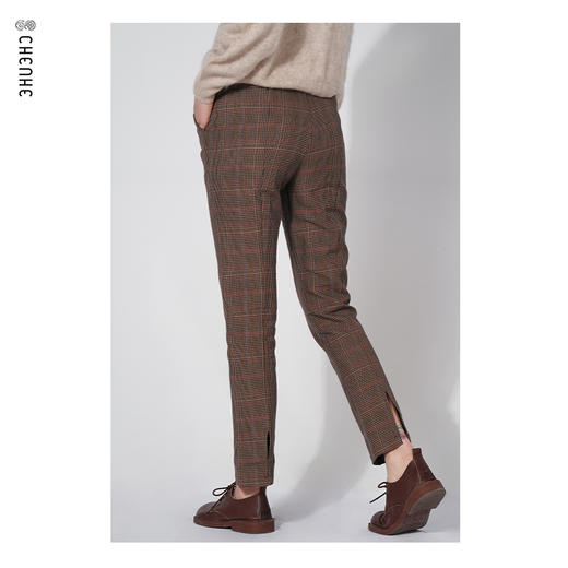 臣禾经典复古【格纹烟管裤】9203060177 商品图2