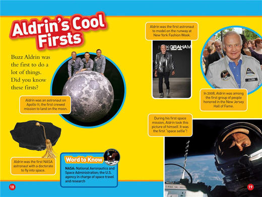 美国国家地理分级读物 航天员奥尔德林 英文原版 National Geographic Readers level 3 Buzz Aldrin 英文版 进口英语书 商品图1