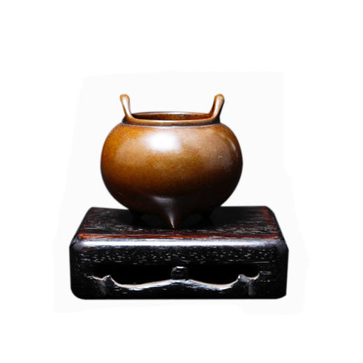 庆松堂一手线/马槽线纯铜迷你小香炉RZQS06 商品图1