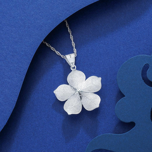 子佩集S990银【若素花】吊坠【MXDZ001】(不含链)花丝2111 商品图5