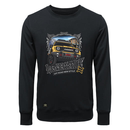 JEEP自由侠越野车印花图案圆领套头卫衣毛圈合体版型潮男秋冬衫 NMT-1776 商品图0